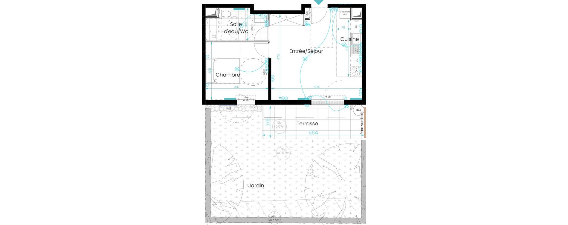 Appartement T2 de 41,40 m2 &agrave; Hardricourt Centre