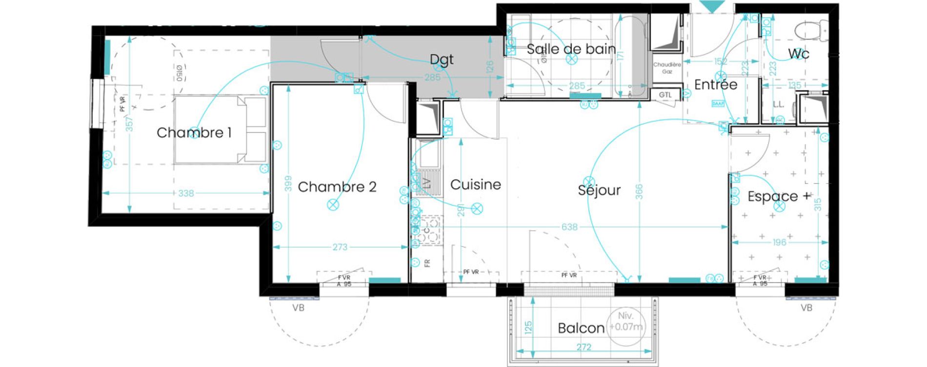 Appartement T3 de 67,60 m2 &agrave; Hardricourt Centre