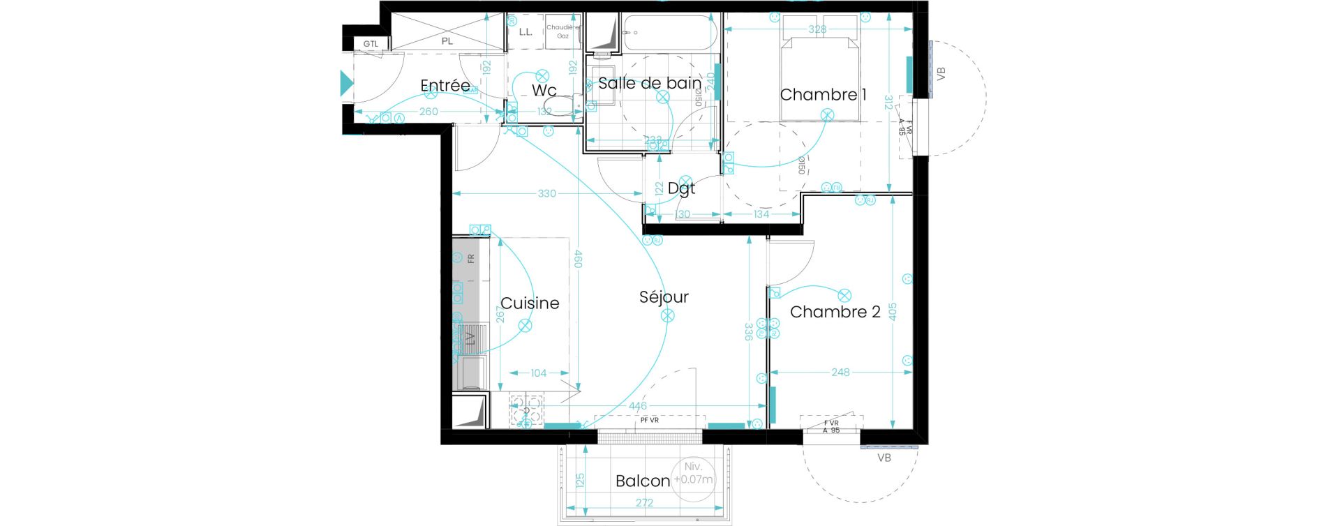 Appartement T3 de 58,00 m2 &agrave; Hardricourt Centre