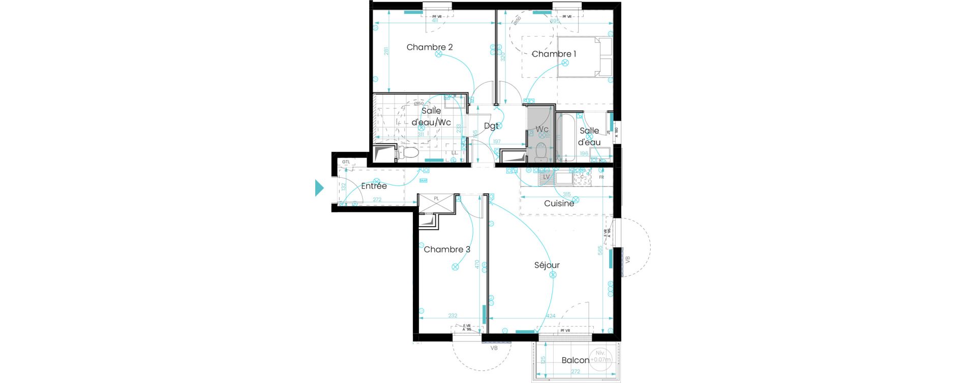 Appartement T4 de 80,80 m2 &agrave; Hardricourt Centre