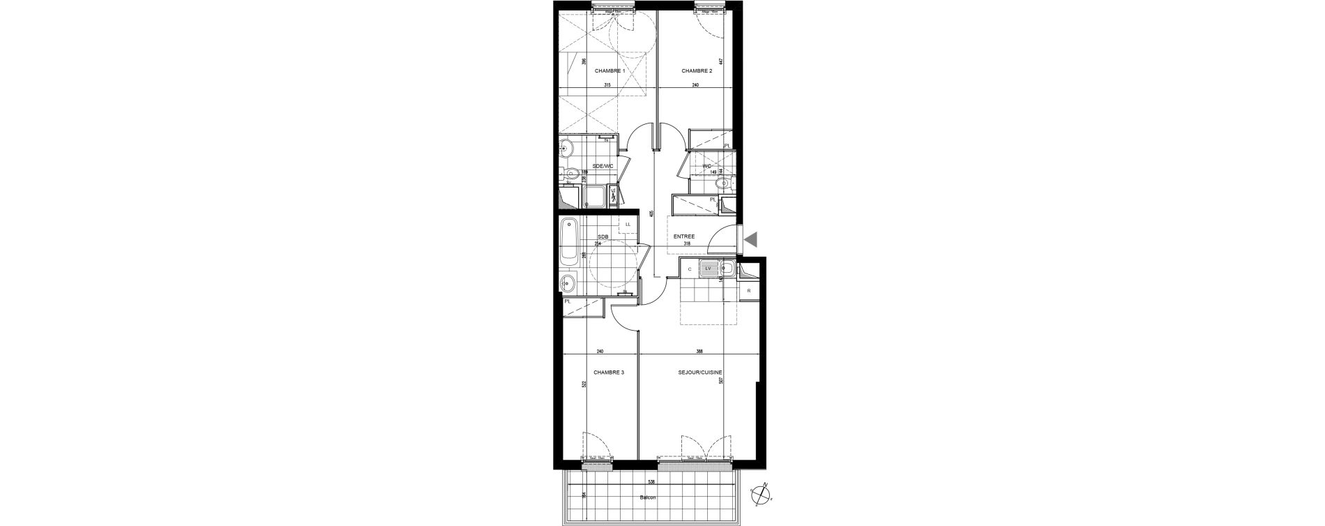 Appartement T4 de 82,03 m2 &agrave; Houilles Centre