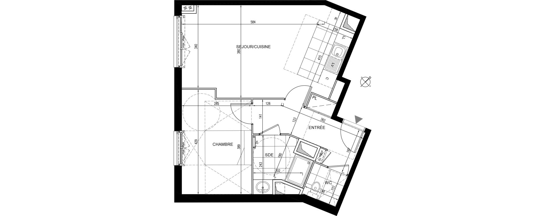 Appartement T2 de 49,60 m2 &agrave; Houilles Centre