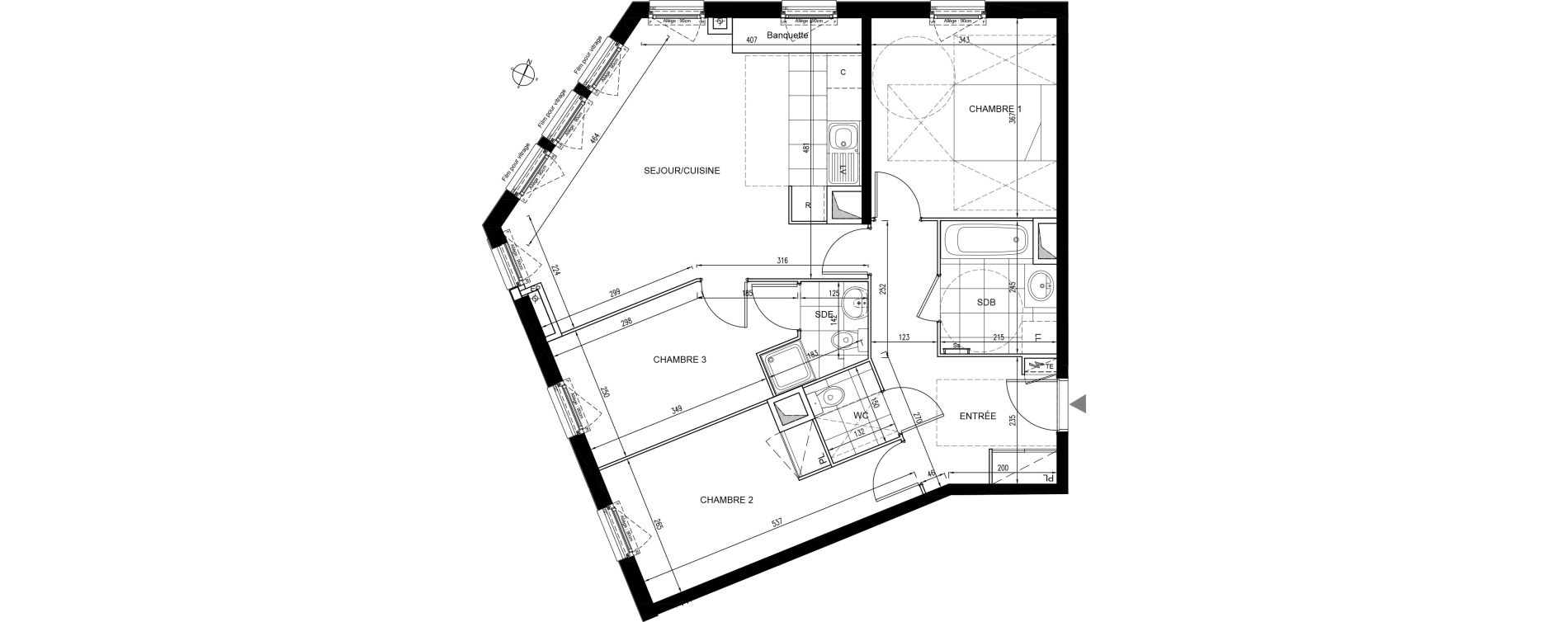 Appartement T4 de 81,40 m2 &agrave; Houilles Centre