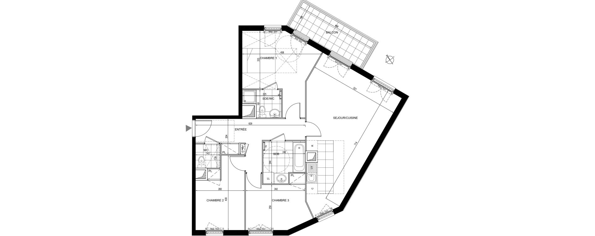 Appartement T4 de 86,92 m2 &agrave; Houilles Centre