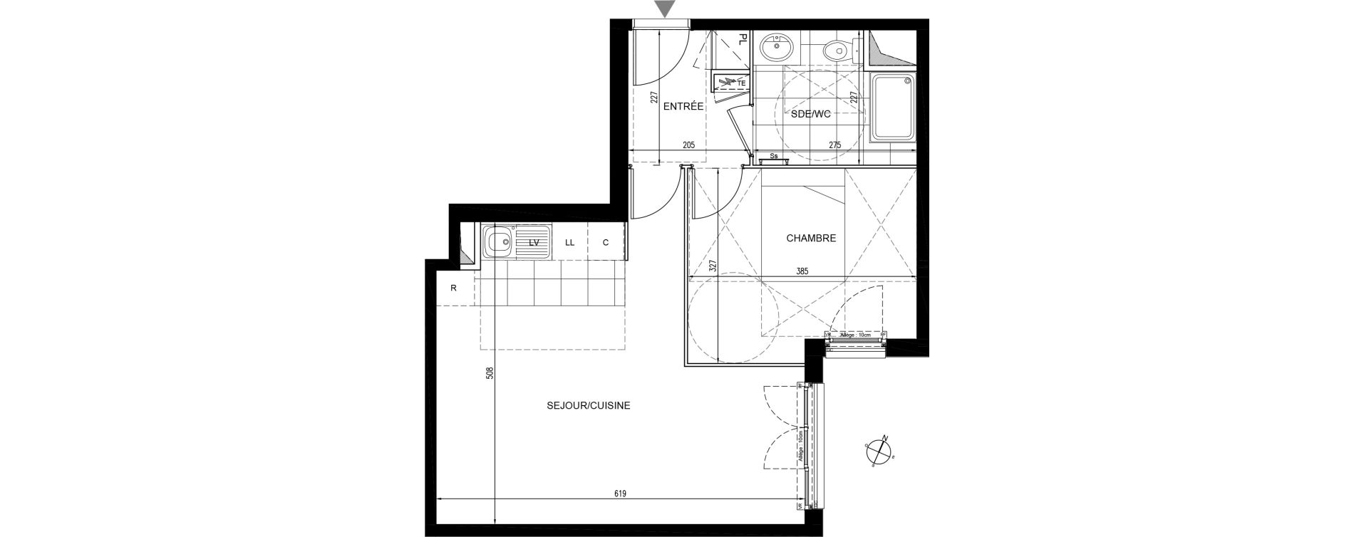 Appartement T2 de 48,63 m2 &agrave; Houilles Centre
