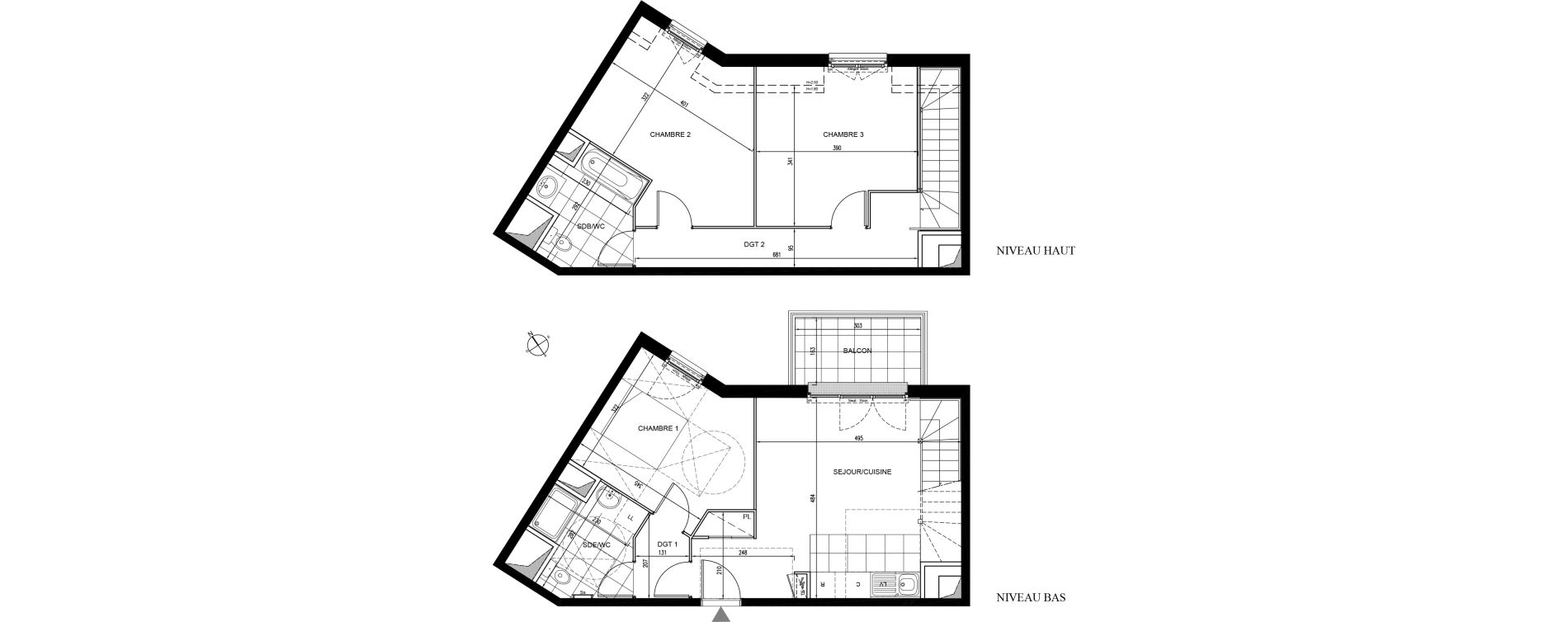 Duplex T4 de 83,76 m2 &agrave; Houilles Centre