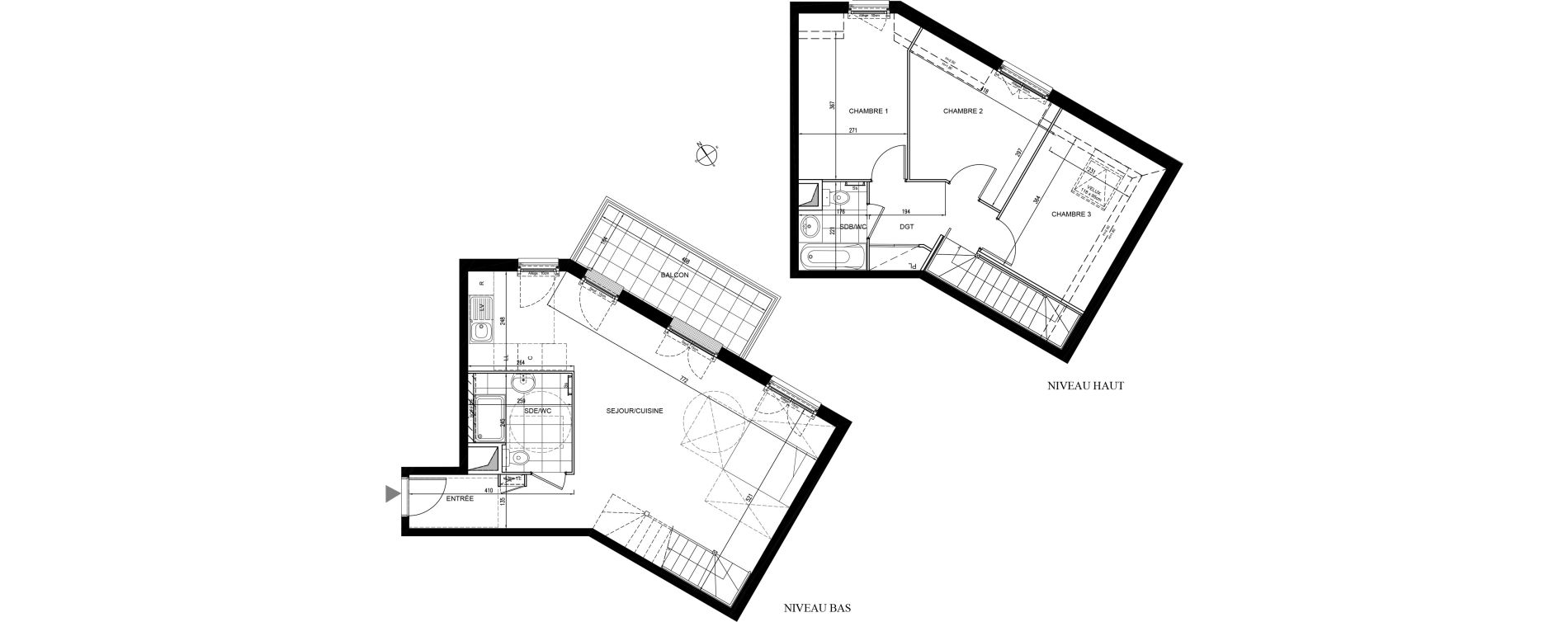 Duplex T4 de 82,44 m2 &agrave; Houilles Centre