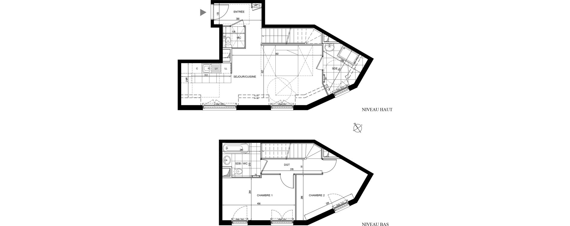 Duplex T3 de 70,68 m2 &agrave; Houilles Centre