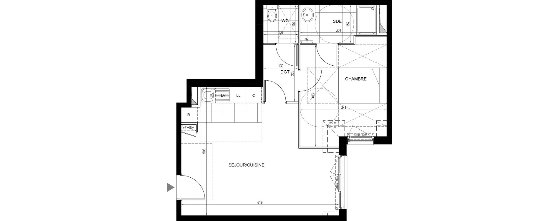 Appartement T2 de 48,46 m2 &agrave; Houilles Centre
