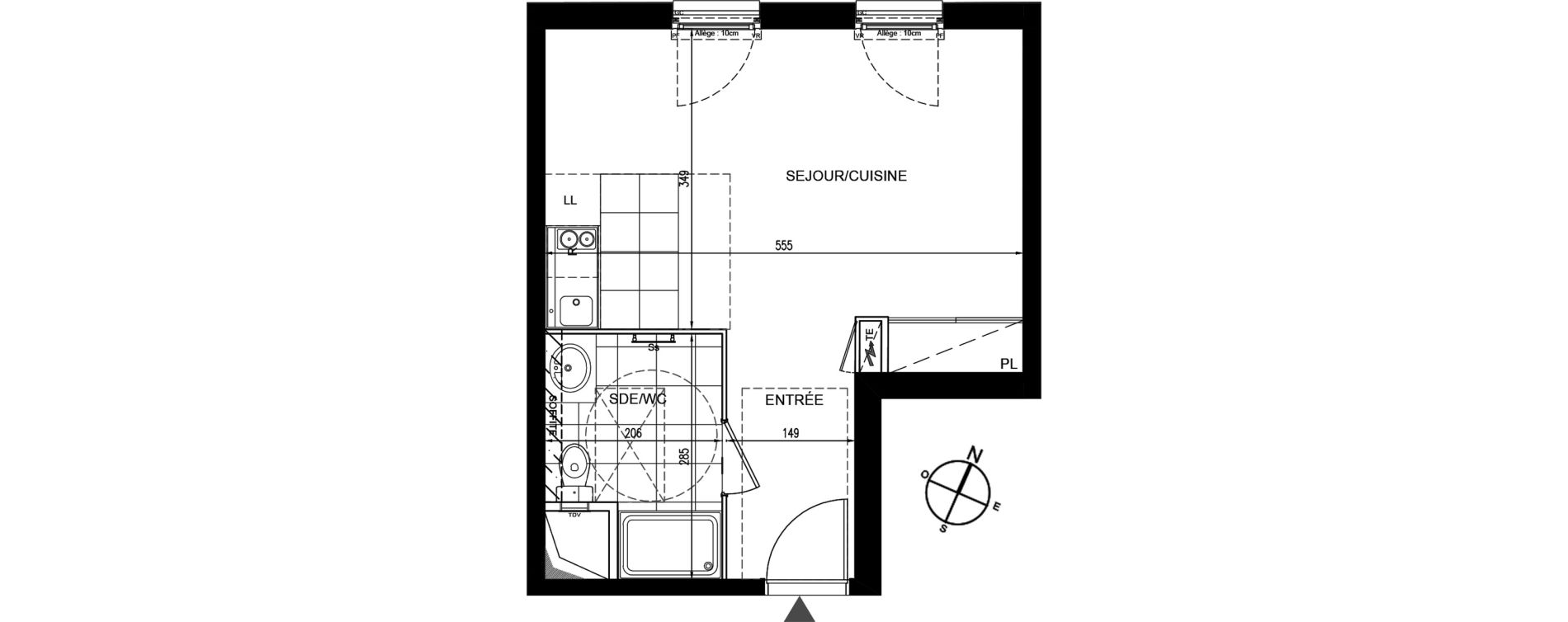 Appartement T1 de 29,51 m2 &agrave; Houilles Centre