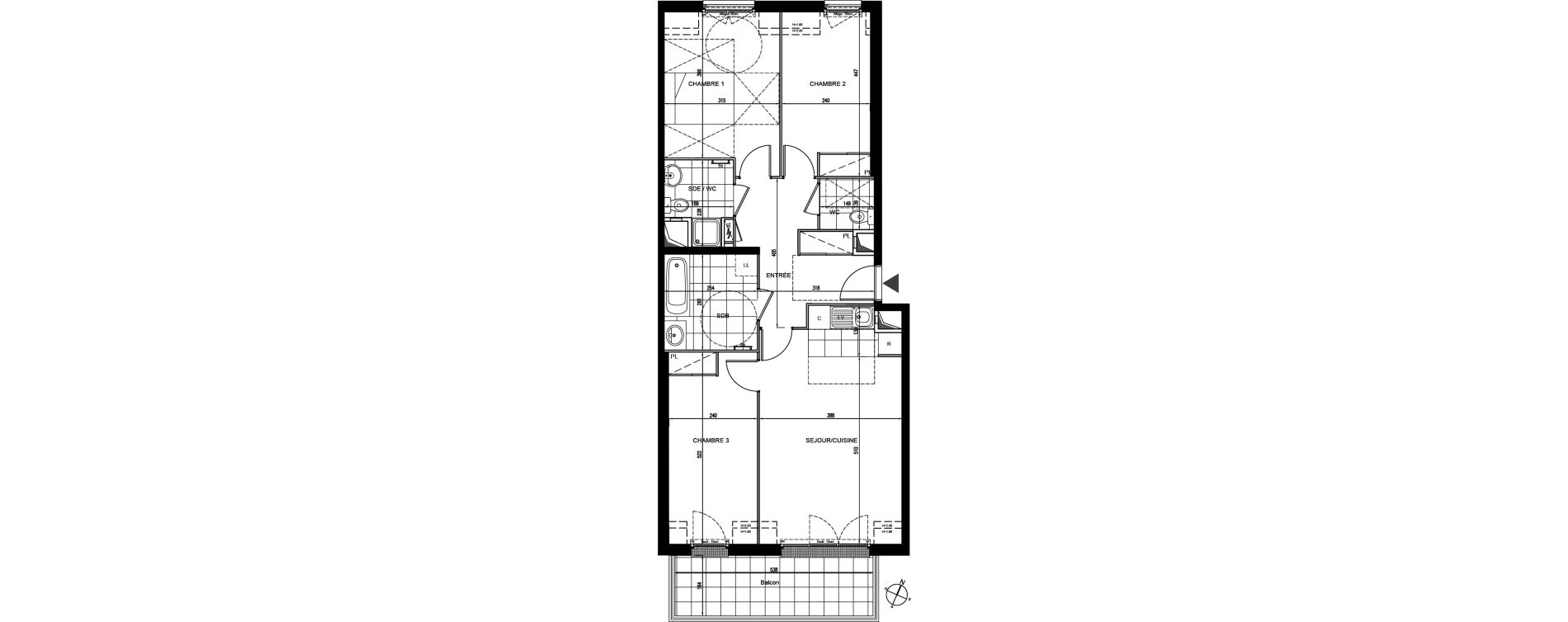 Appartement T4 de 80,69 m2 &agrave; Houilles Centre
