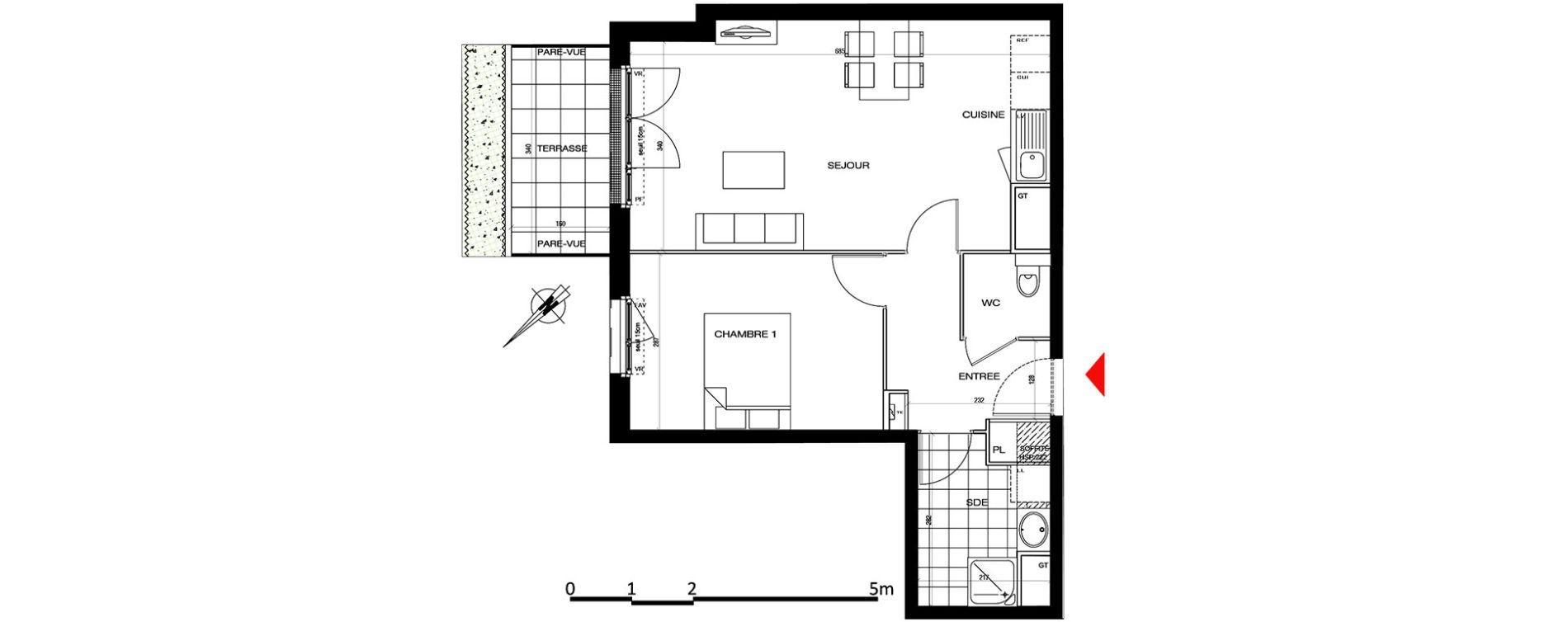 Appartement T2 de 49,15 m2 &agrave; Houilles Centre