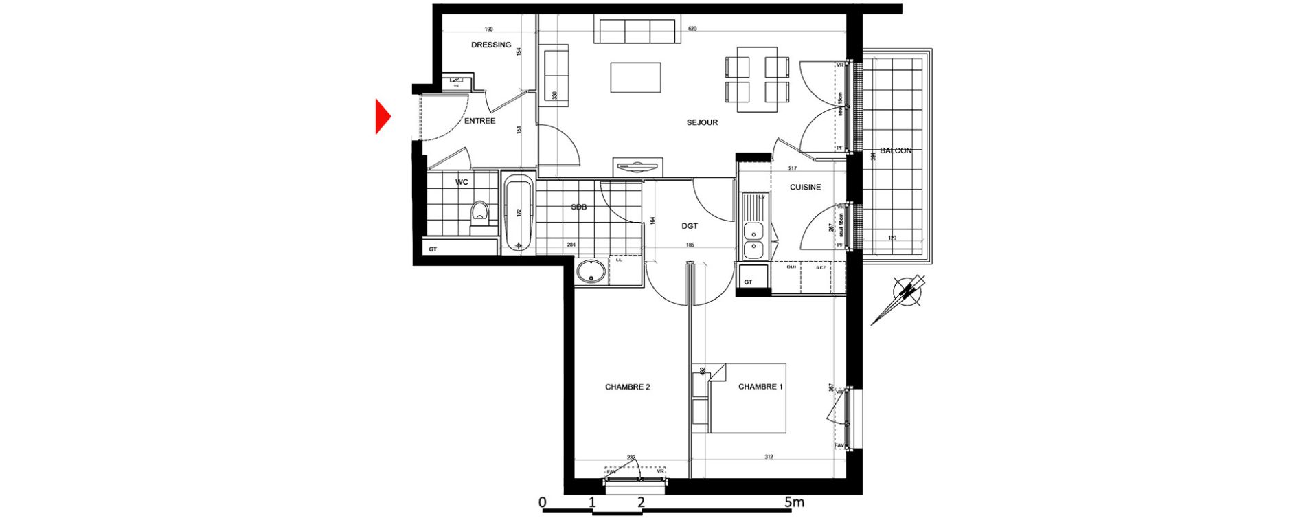 Appartement T3 de 62,51 m2 &agrave; Houilles Centre