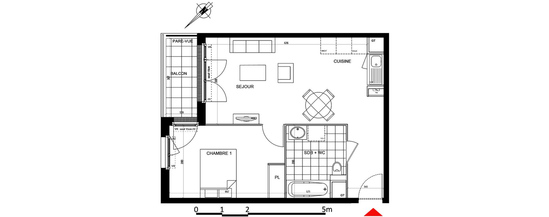 Appartement T2 de 65,34 m2 &agrave; Houilles Centre
