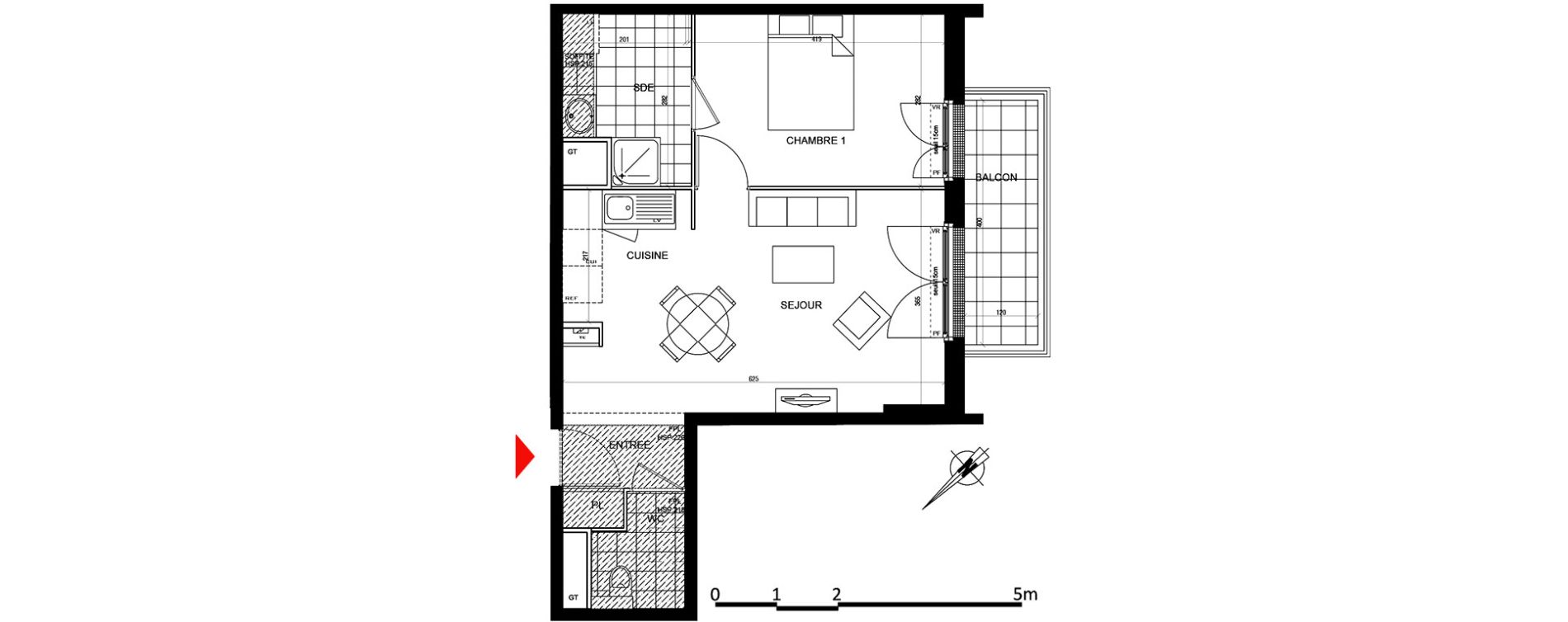 Appartement T2 de 44,80 m2 &agrave; Houilles Centre