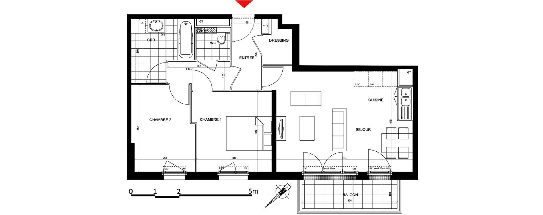 Appartement T3 de 59,97 m2 &agrave; Houilles Centre