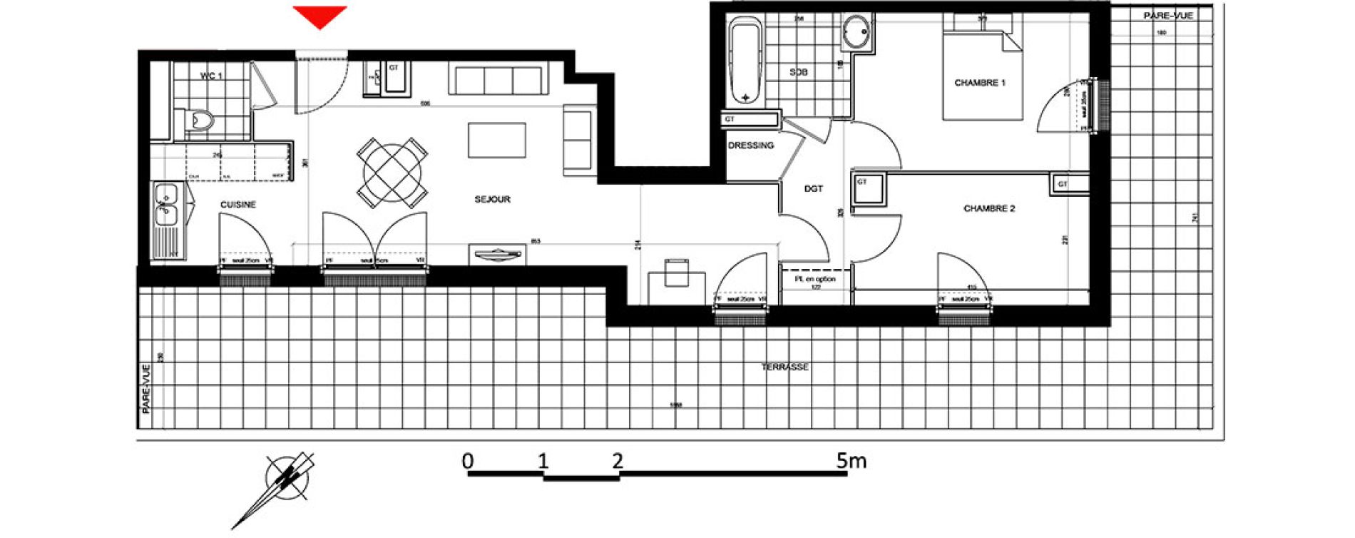 Appartement T3 de 62,64 m2 &agrave; Houilles Centre