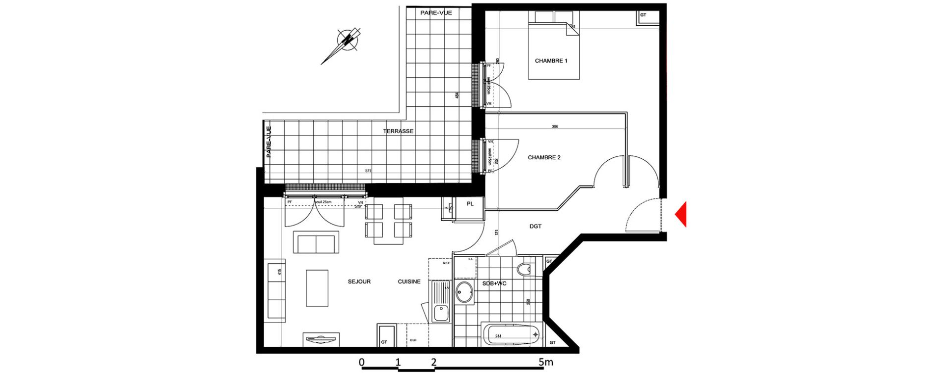 Appartement T3 de 58,44 m2 &agrave; Houilles Centre