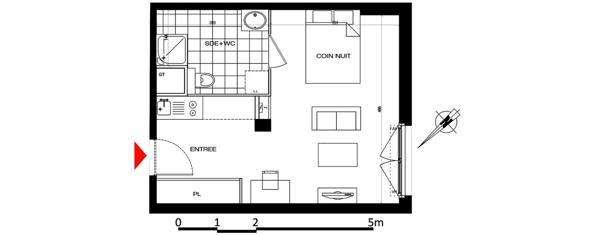 Appartement T1 de 29,71 m2 &agrave; Houilles Centre