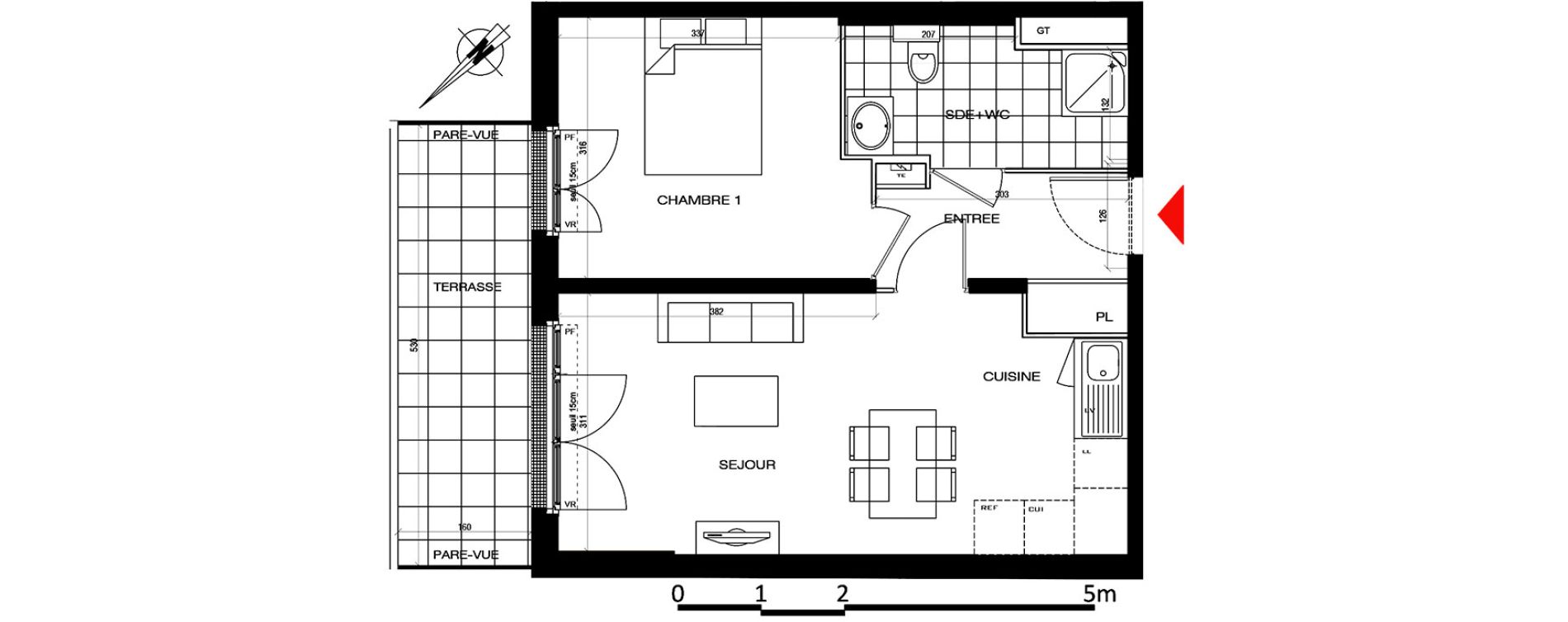 Appartement T2 de 41,97 m2 &agrave; Houilles Centre