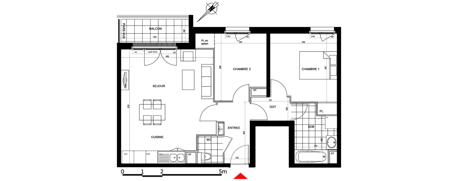 Appartement T3 de 61,29 m2 &agrave; Houilles Centre