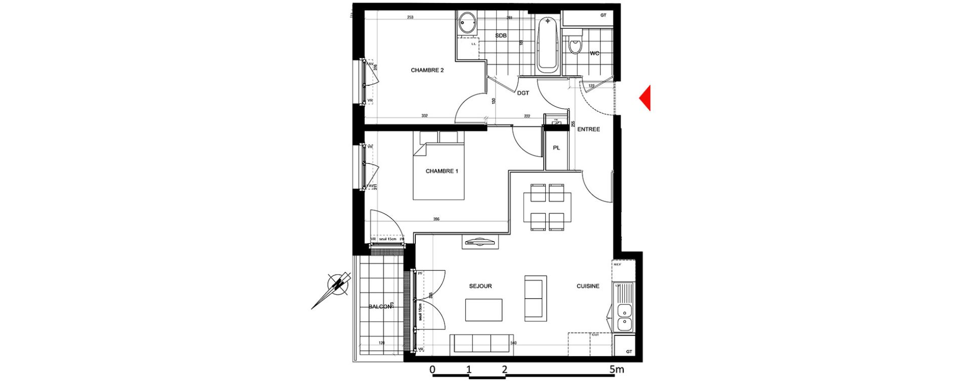 Appartement T3 de 59,31 m2 &agrave; Houilles Centre