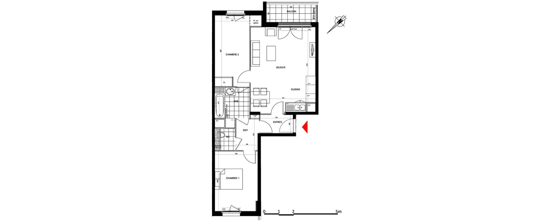 Appartement T3 de 63,12 m2 &agrave; Houilles Centre