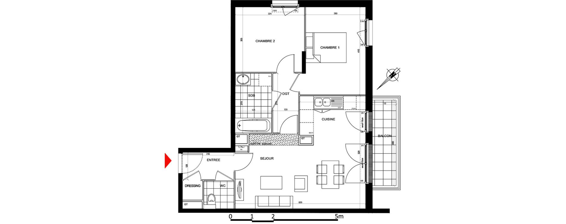 Appartement T3 de 61,29 m2 &agrave; Houilles Centre