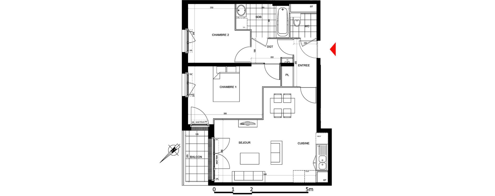Appartement T3 de 59,31 m2 &agrave; Houilles Centre