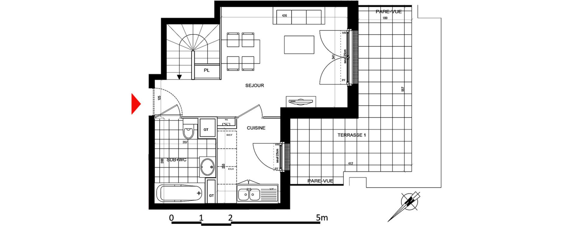 Appartement T3 de 63,26 m2 &agrave; Houilles Centre