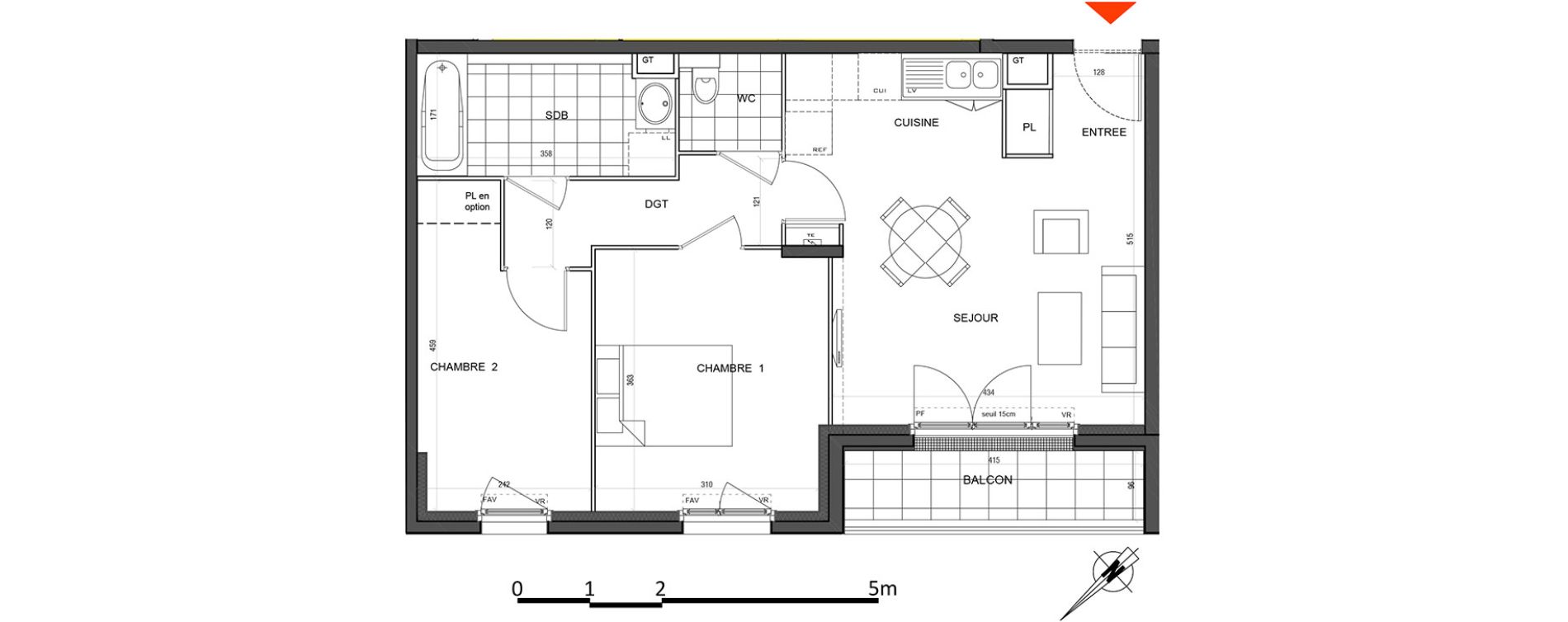 Appartement T3 de 56,49 m2 &agrave; Houilles Centre