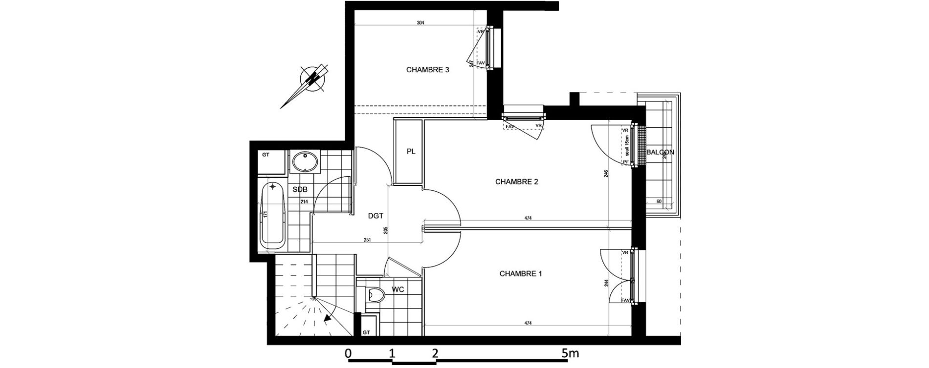 Appartement T4 de 77,68 m2 &agrave; Houilles Centre