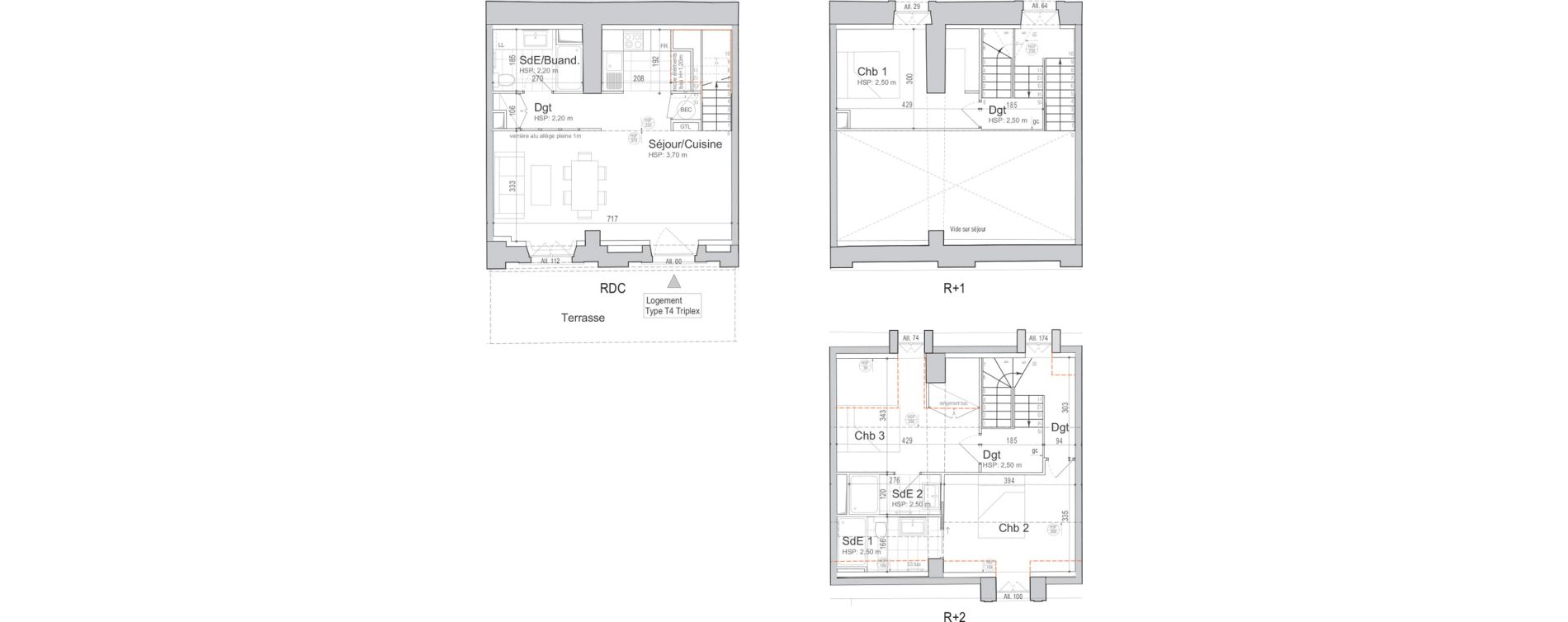 Triplex T4 de 85,79 m2 &agrave; Jouars-Pontchartrain Centre