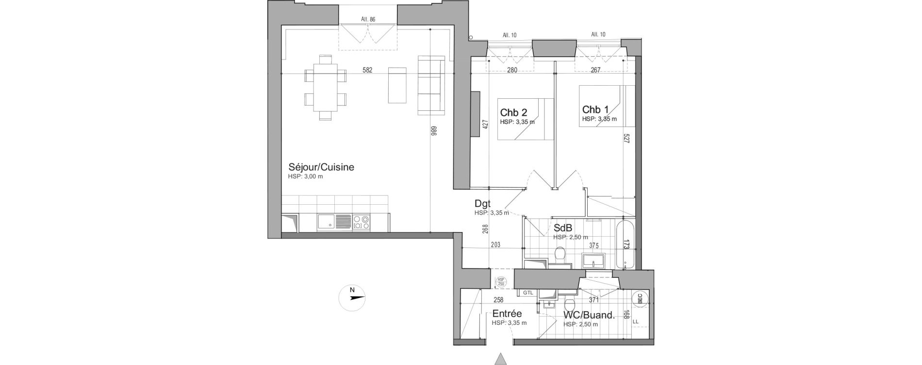 Appartement T3 de 88,59 m2 &agrave; Jouars-Pontchartrain Centre