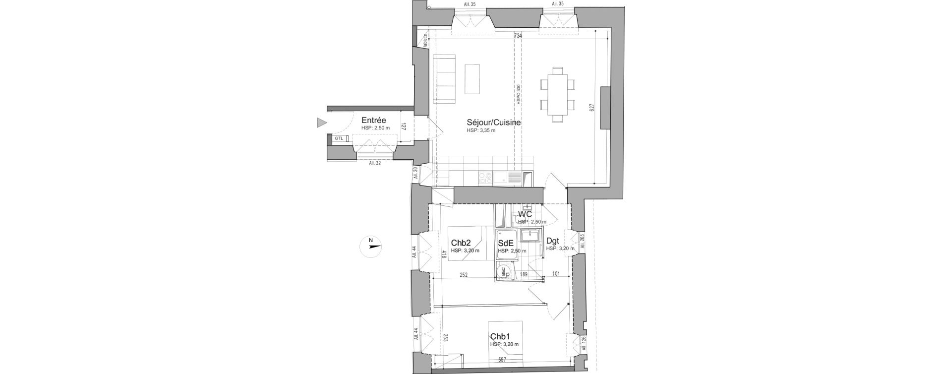 Appartement T3 de 89,37 m2 &agrave; Jouars-Pontchartrain Centre