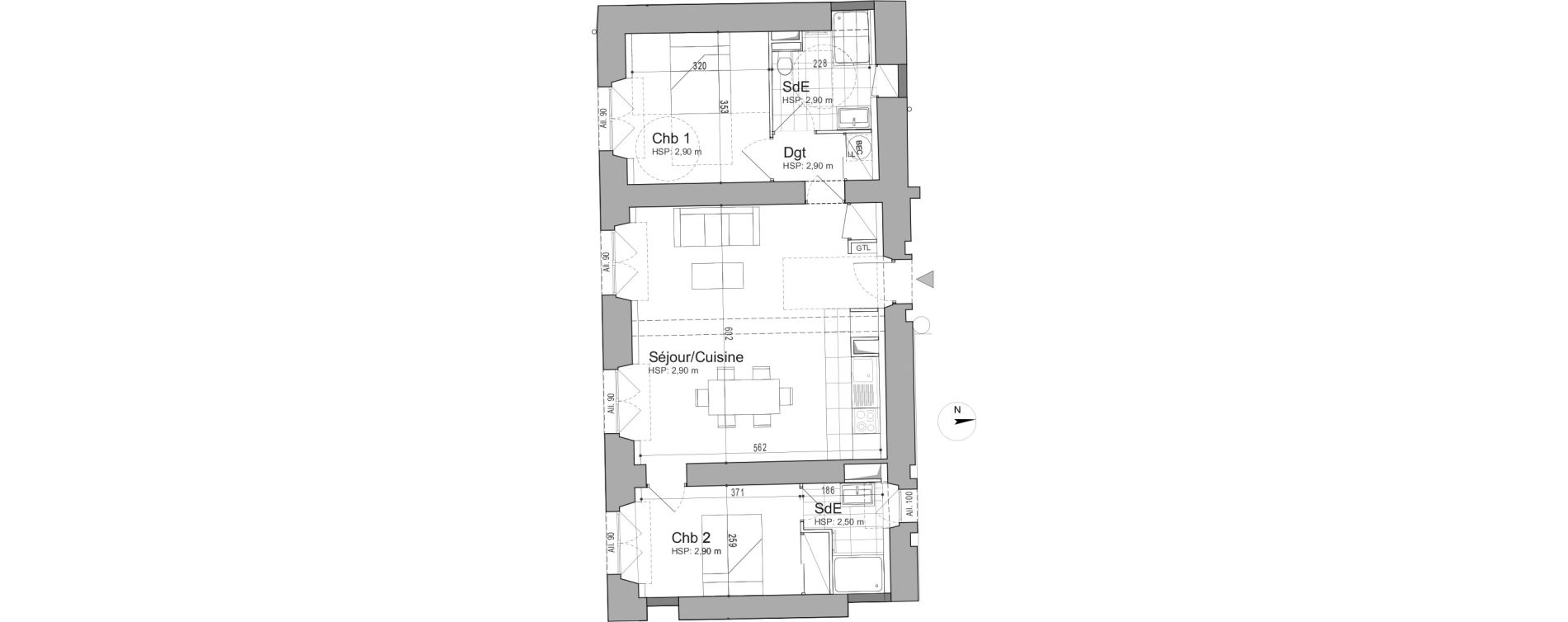 Appartement T3 de 68,98 m2 &agrave; Jouars-Pontchartrain Centre
