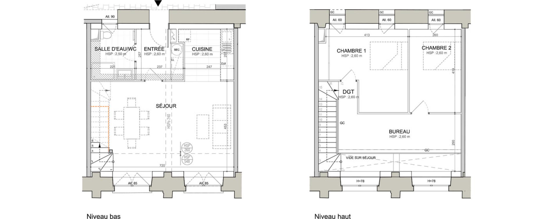 Duplex T3 de 85,72 m2 &agrave; Jouars-Pontchartrain Centre