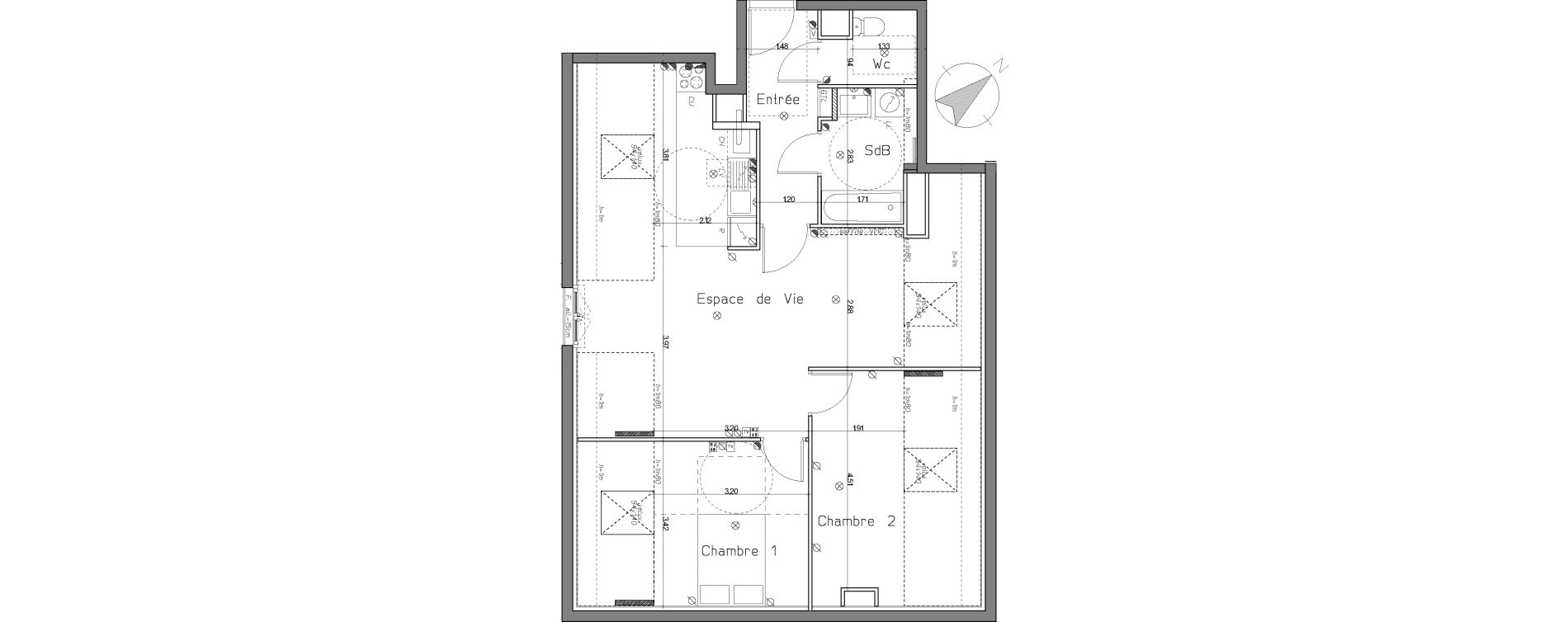 Appartement T3 de 61,47 m2 au Mesnil-Le-Roi Centre