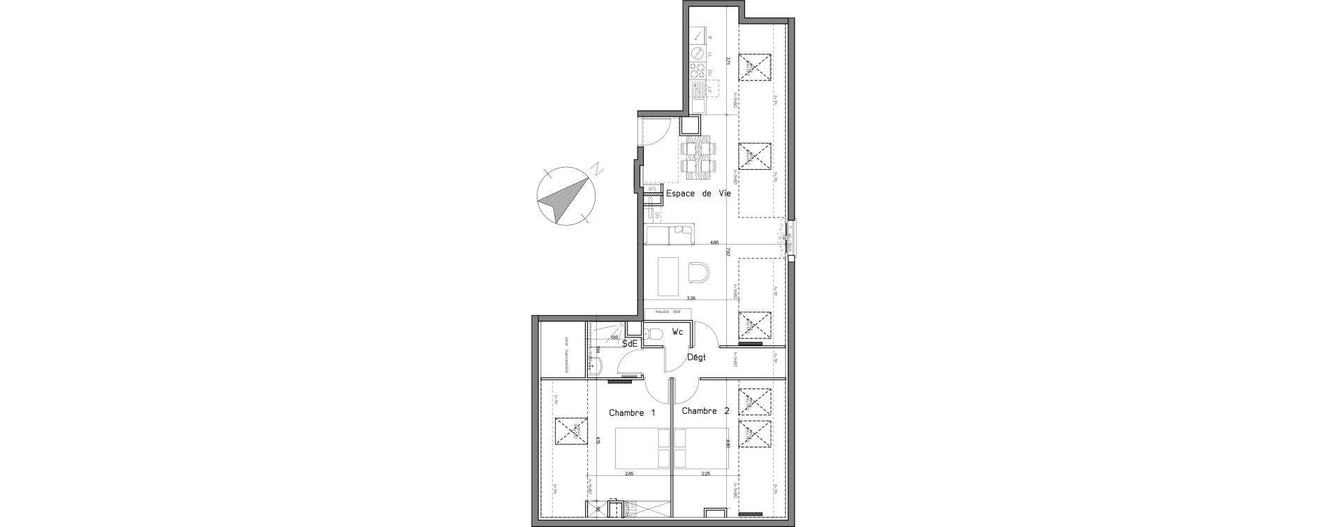 Appartement T3 de 63,31 m2 au Mesnil-Le-Roi Centre