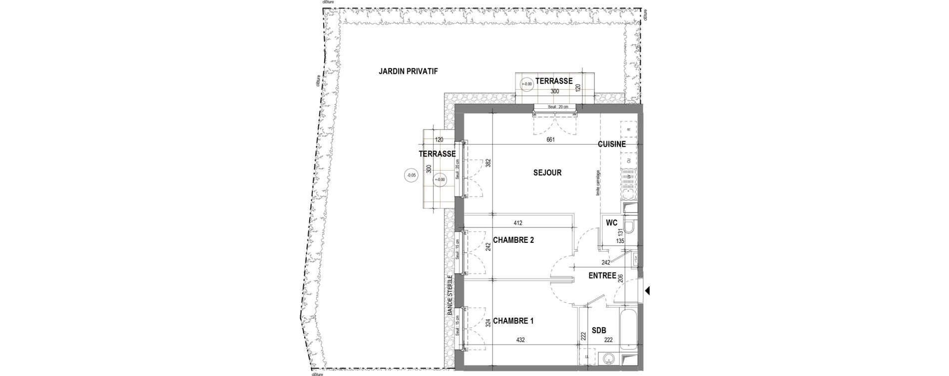 Appartement T3 de 61,31 m2 au Pecq Canada - jean jaur&egrave;s