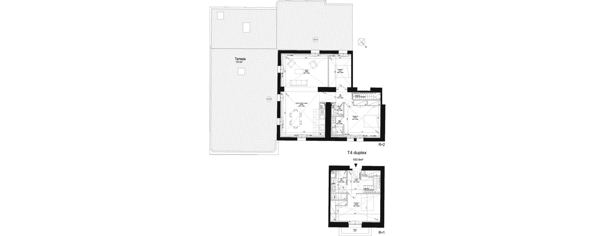 Duplex T4 de 103,80 m2 au Pecq Centre