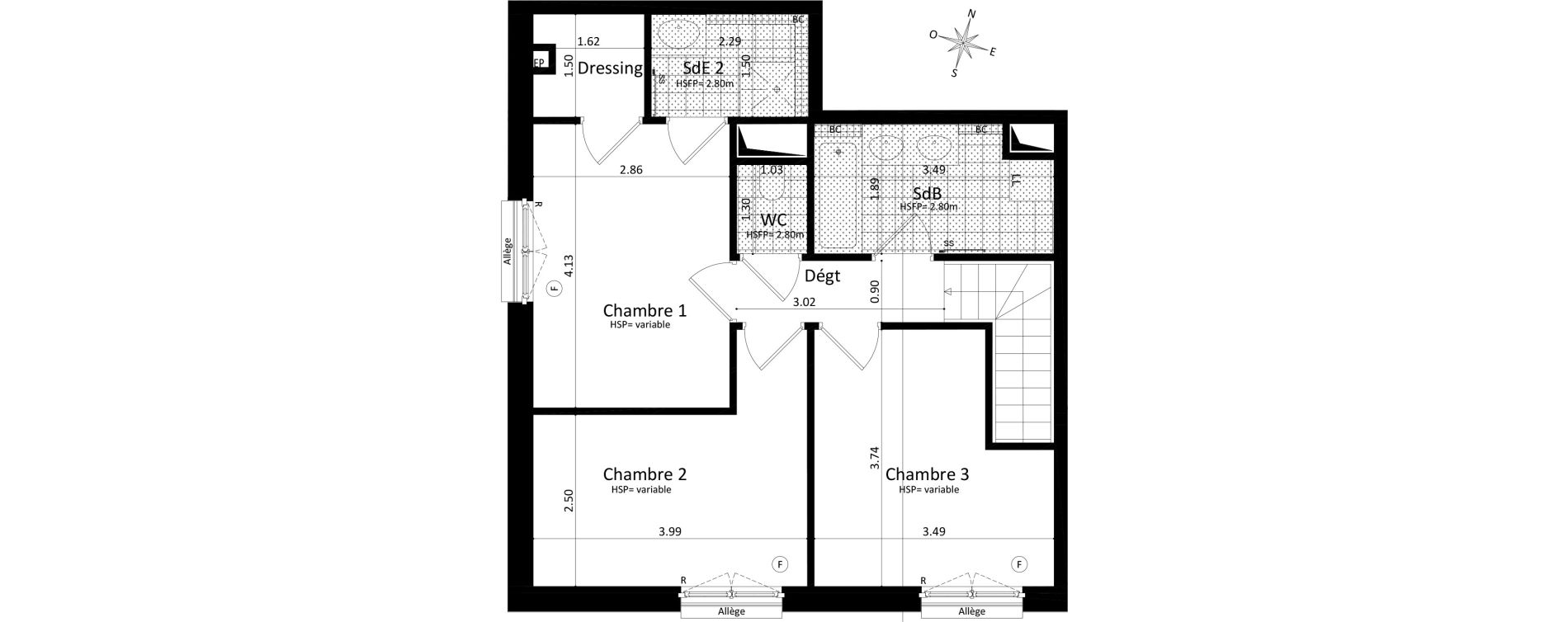 Appartement T4 de 89,24 m2 au V&eacute;sinet Centre