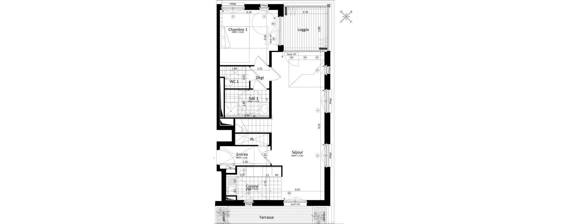 Appartement T6 de 135,32 m2 au V&eacute;sinet Centre