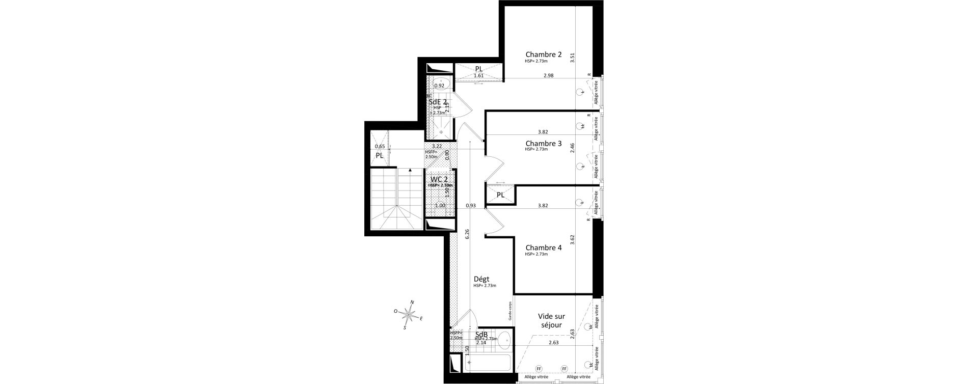 Appartement T5 de 114,00 m2 au V&eacute;sinet Centre