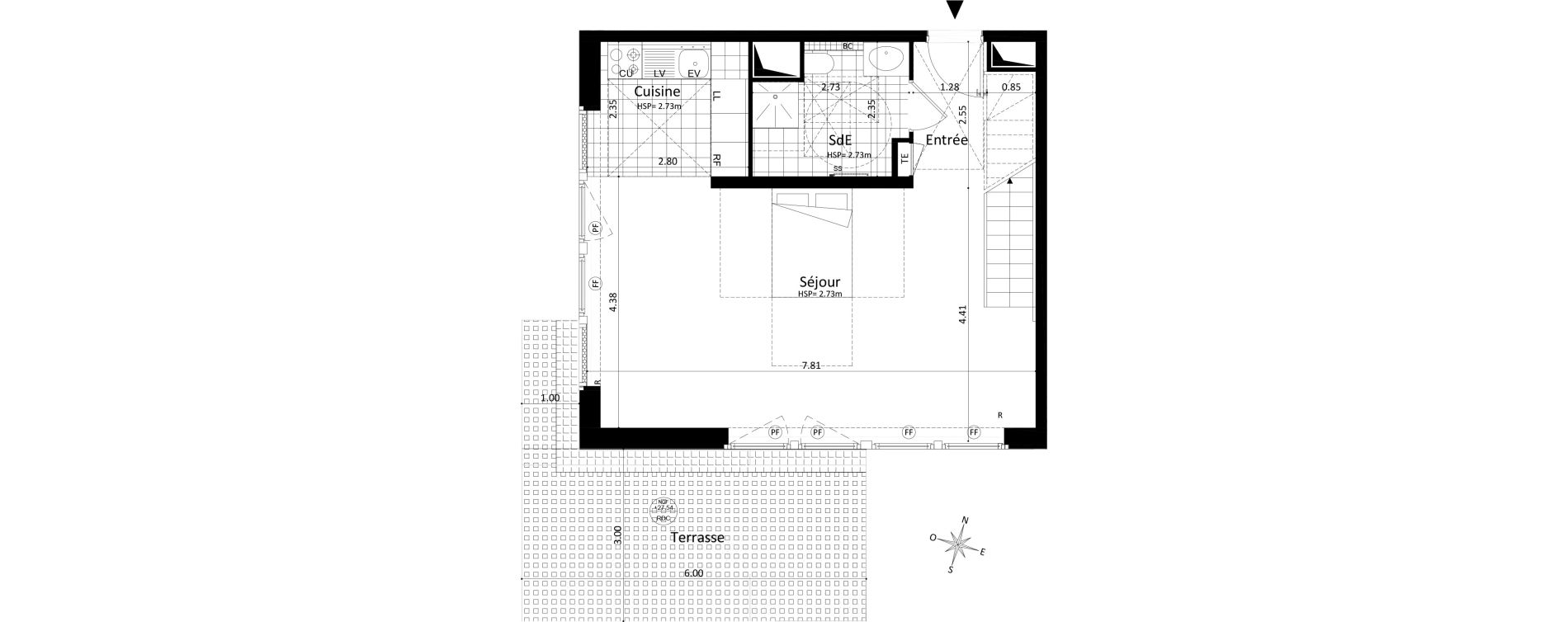 Appartement T4 de 101,13 m2 au V&eacute;sinet Centre