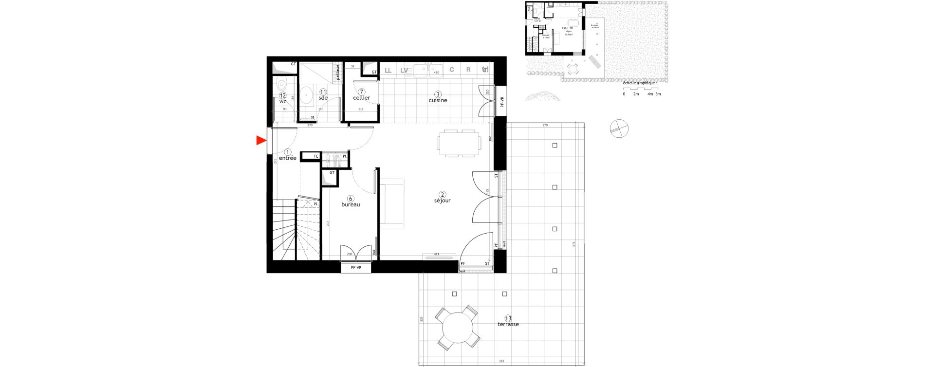 Duplex T4 de 86,85 m2 au V&eacute;sinet Parc princesse