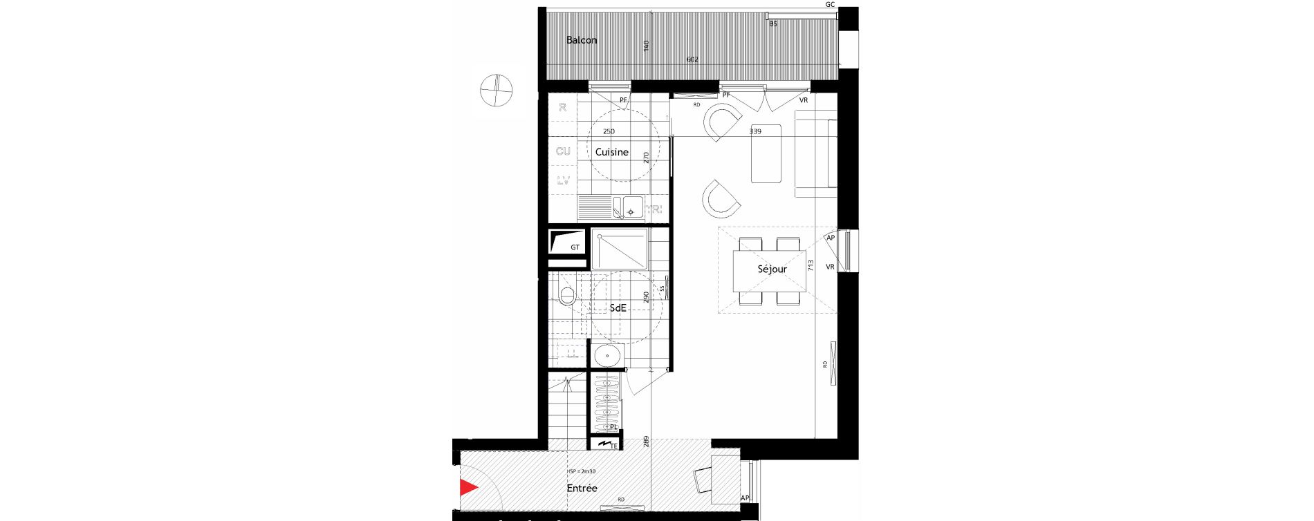 Duplex T3 de 79,64 m2 au V&eacute;sinet Parc princesse