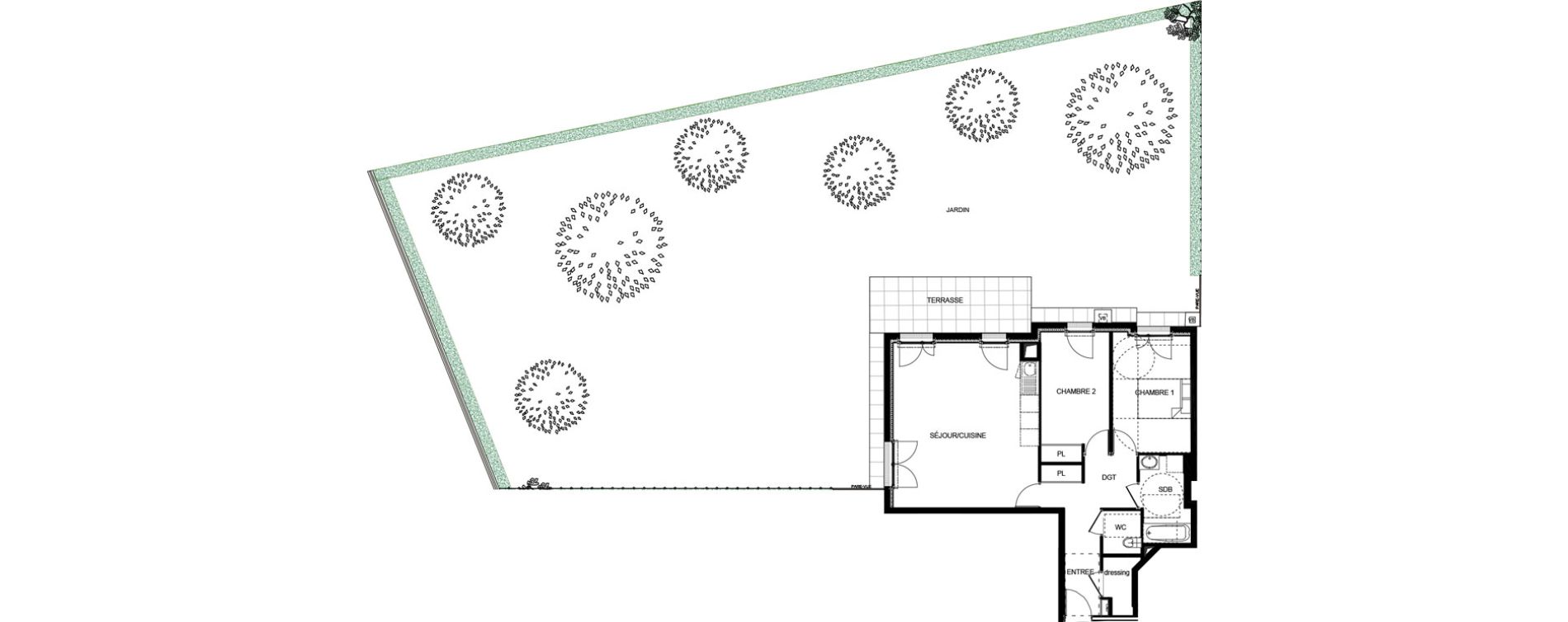 Appartement T3 de 72,73 m2 aux Clayes-Sous-Bois Centre