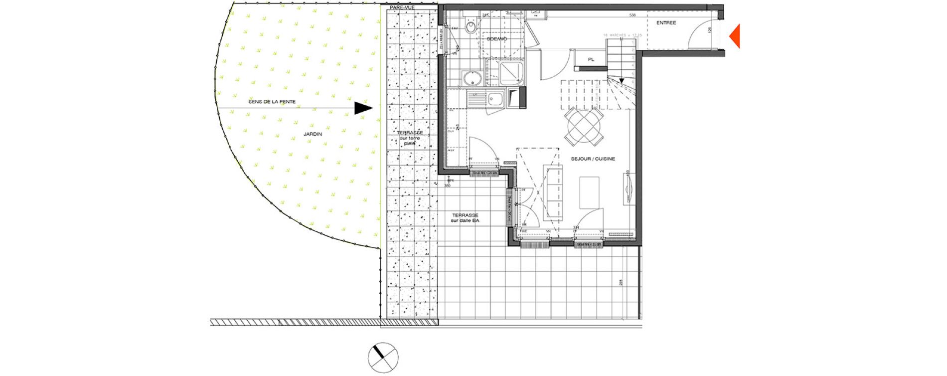 Appartement T3 de 65,37 m2 &agrave; L'&Eacute;tang-La-Ville Centre