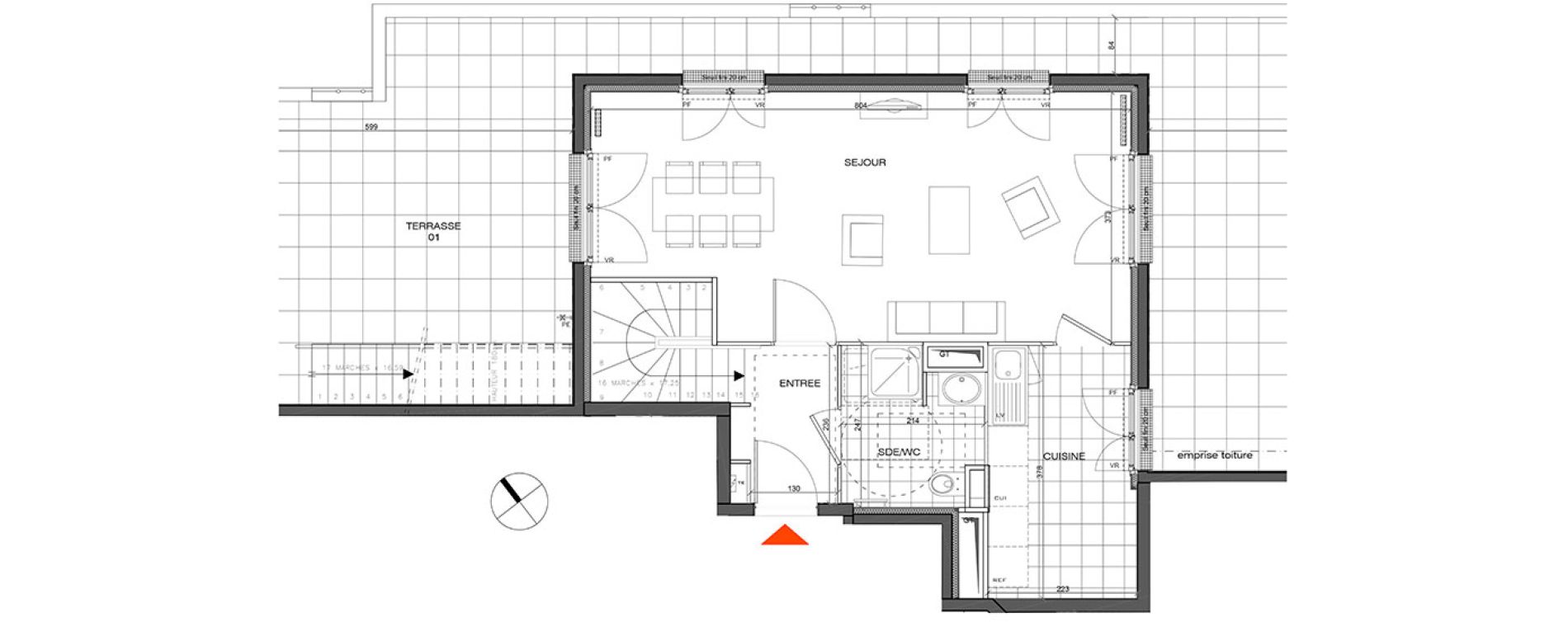 Appartement T4 de 83,13 m2 &agrave; L'&Eacute;tang-La-Ville Centre